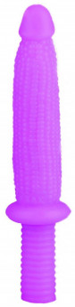 Лиловый анальный реалистичный стимулятор "Кукуруза" - 33,5 см.