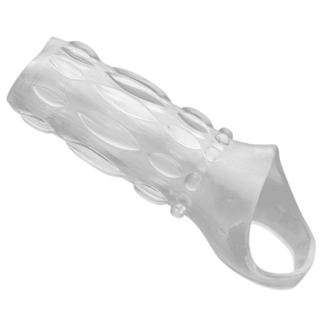 Насадка на пенис с кольцом для мошонки Clear Sensations Enhancer Sex Sleeve - 11,5 см. Насадка на пенис с кольцом для мошонки Clear Sensations Enhancer Sex Sleeve - 11,5 см.