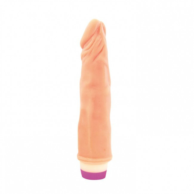 Вибратор Realistic Cock Vibe телесного цвета - 21 см.