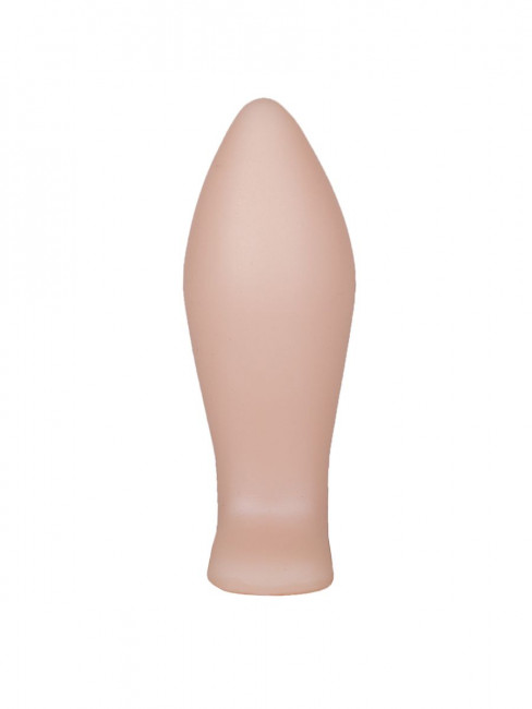 Телесная анальная пробка с широким основанием - 9 см. Телесная анальная пробка с широким основанием - 9 см.