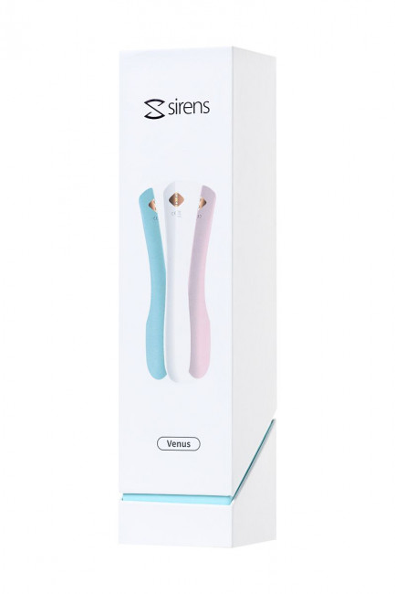 Голубой гибкий водонепроницаемый вибратор Sirens Venus - 22 см. Голубой гибкий водонепроницаемый вибратор Sirens Venus - 22 см.