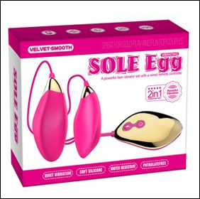 Парные розовые виброяца Sole Egg с пультом Парные розовые виброяца Sole Egg с пультом