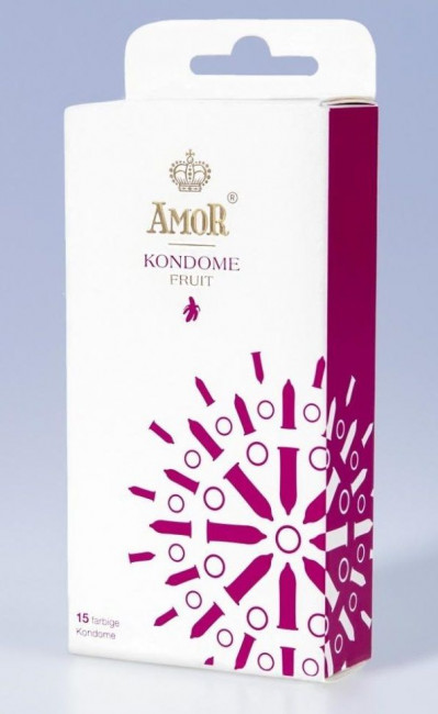 Ароматизированные презервативы AMOR Fruit - 15 шт.
