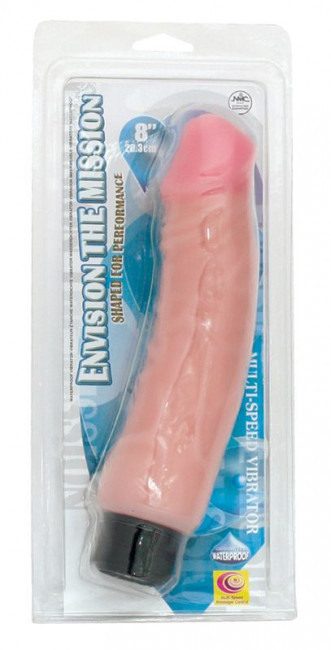 Реалистичный водонепроницаемый вибратор Envision the Mission - 20,3 см. Реалистичный водонепроницаемый вибратор Envision the Mission - 20,3 см.