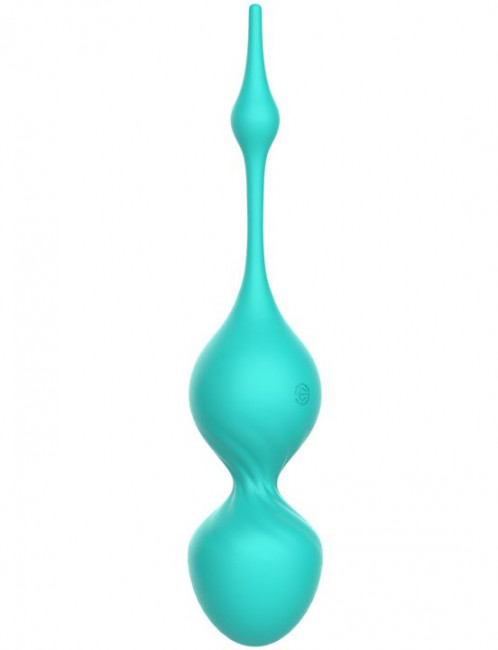 Зеленые вагинальные виброшарики Elsa с пультом Зеленые вагинальные виброшарики Elsa с пультом