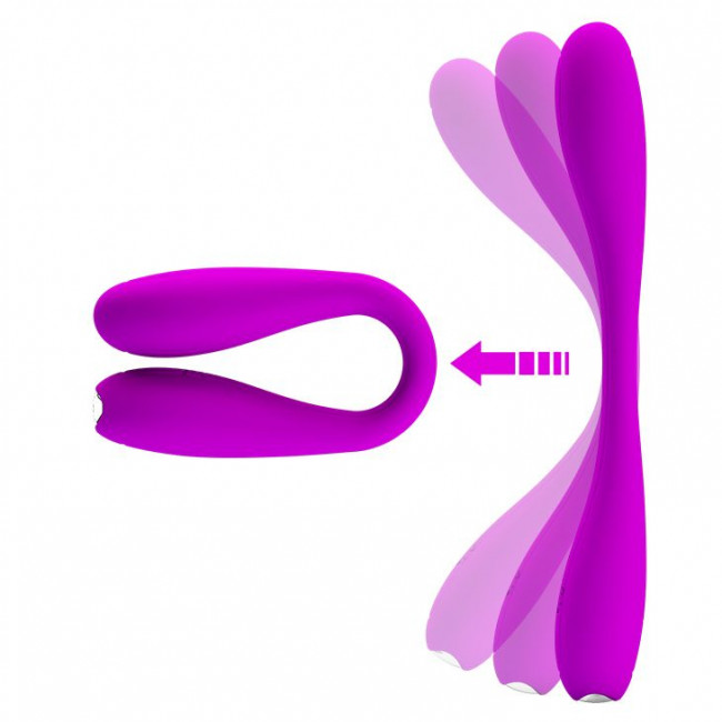 Лиловый гнущийся водонепроницаемый вибратор Yedda - 17 см. Лиловый гнущийся водонепроницаемый вибратор Yedda - 17 см.