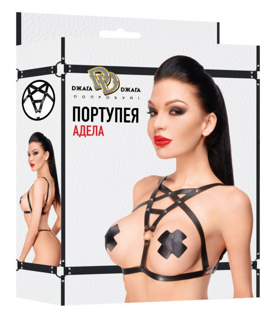 Черная портупея "Адела"