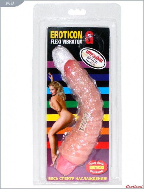 Гнущийся вибратор со спиралевидным рельефом - 19,8 см. Гнущийся вибратор со спиралевидным рельефом - 19,8 см.