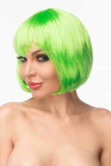 Салатовый парик "Морико"