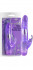 Фиолетовый вибратор Crystal Dildo Climbing Rabbit Vibe - 22 см.