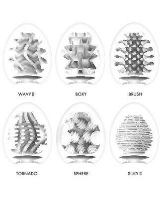 Набор из 6 мастурбаторов Tenga EGG Easy Beat с различным рельефом Набор из 6 мастурбаторов Tenga EGG Easy Beat с различным рельефом