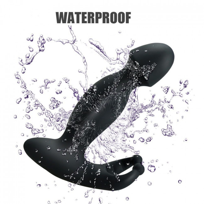 Чёрный вибромассажер для стимуляции точки G и клитора Чёрный вибромассажер для стимуляции точки G и клитора