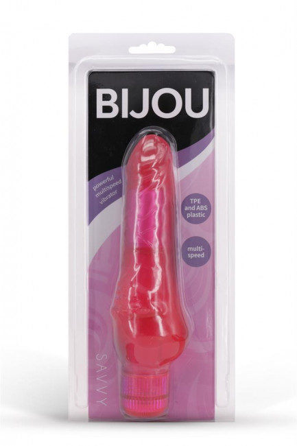 Розовый вибратор с шипами SAVVY - 17,5 см. Розовый вибратор с шипами SAVVY - 17,5 см.