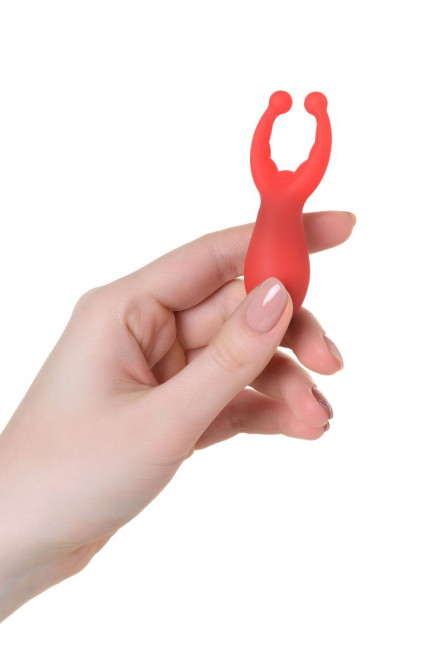 Красный мини-вибратор "Штучка"