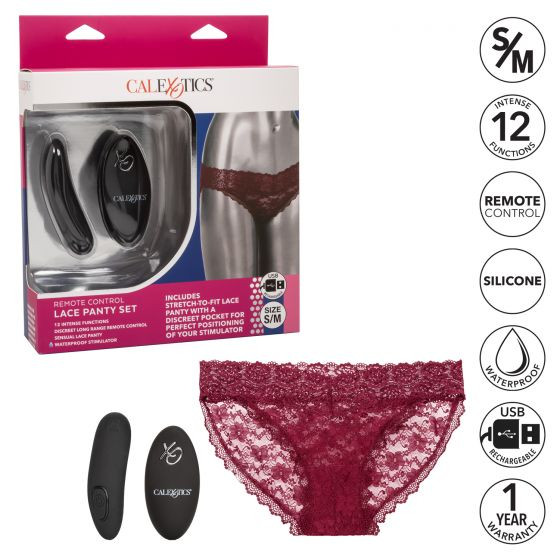 Кружевные трусики с клиторальным вибратором Remote Control Panty Set S/M Кружевные трусики с клиторальным вибратором Remote Control Panty Set S/M