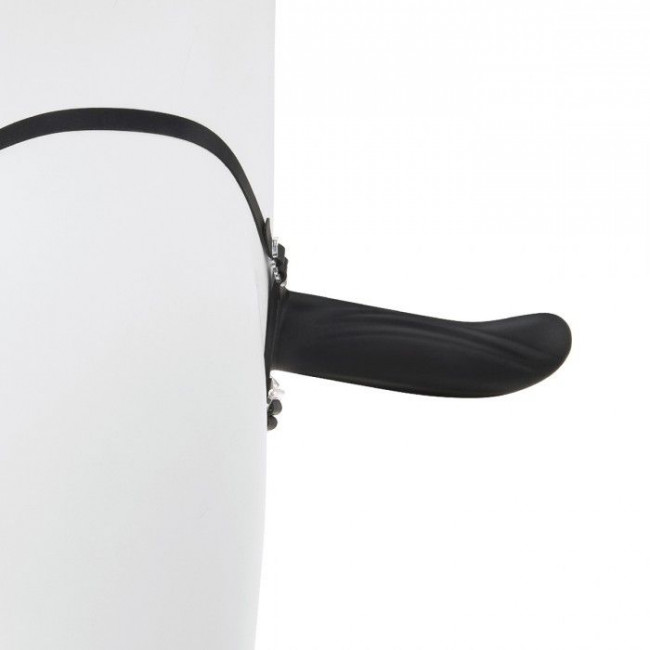 Черный полый страпон с вибрацией Mojo Ghia - 16 см. Черный полый страпон с вибрацией Mojo Ghia - 16 см.