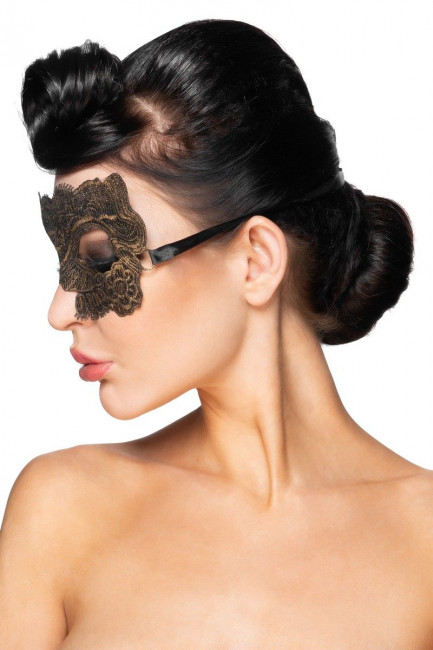 Золотистая карнавальная маска "Гомейса" Золотистая карнавальная маска "Гомейса"