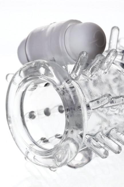 Насадка на пенис TOYFA A-Toys с вибропулей и шипами - 13,4 см. Насадка на пенис TOYFA A-Toys с вибропулей и шипами - 13,4 см.