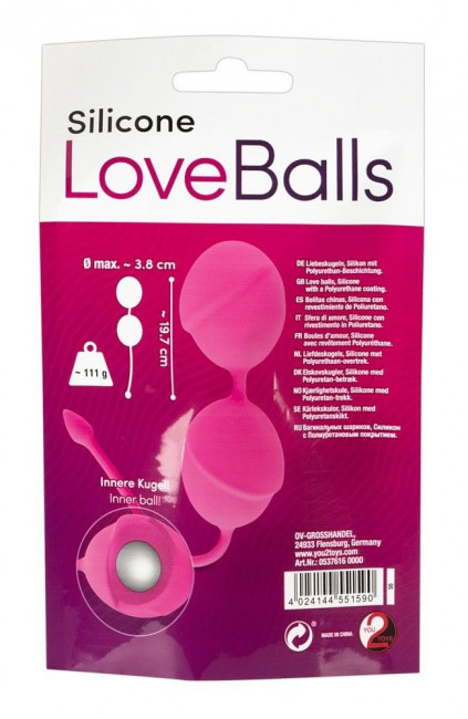 Розовые вагинальные шарики Silicone Love Balls Розовые вагинальные шарики Silicone Love Balls