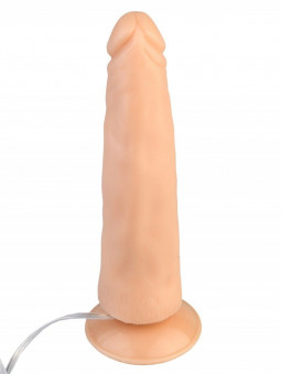 Реалистичный вибратор на присоске с выносным пультом №3 - 17 см.