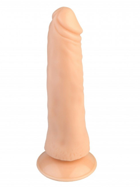 Реалистичный вибратор на присоске с выносным пультом №3 - 17 см. Реалистичный вибратор на присоске с выносным пультом №3 - 17 см.