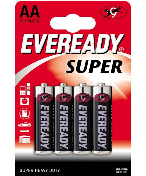Батарейки EVEREADY SUPER R6 типа AA  - 4 шт.