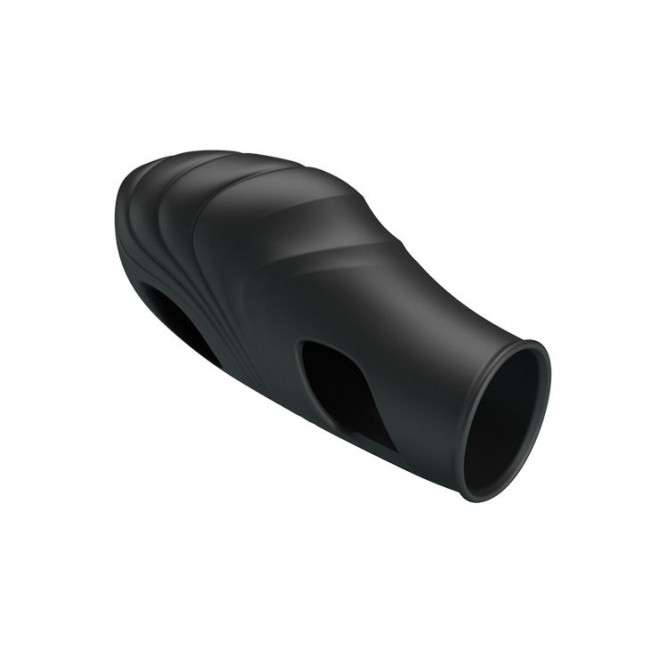 Черная рельефная вибронасадка на палец Lich Черная рельефная вибронасадка на палец Lich