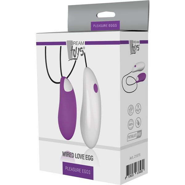 Фиолетовое виброяйцо WIRED LOVE EGG Фиолетовое виброяйцо WIRED LOVE EGG