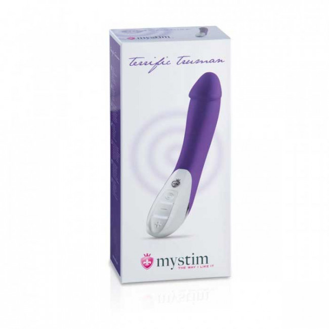 Фиолетовый вибратор Mystim Terrific Truman - 27 см. Фиолетовый вибратор Mystim Terrific Truman - 27 см.