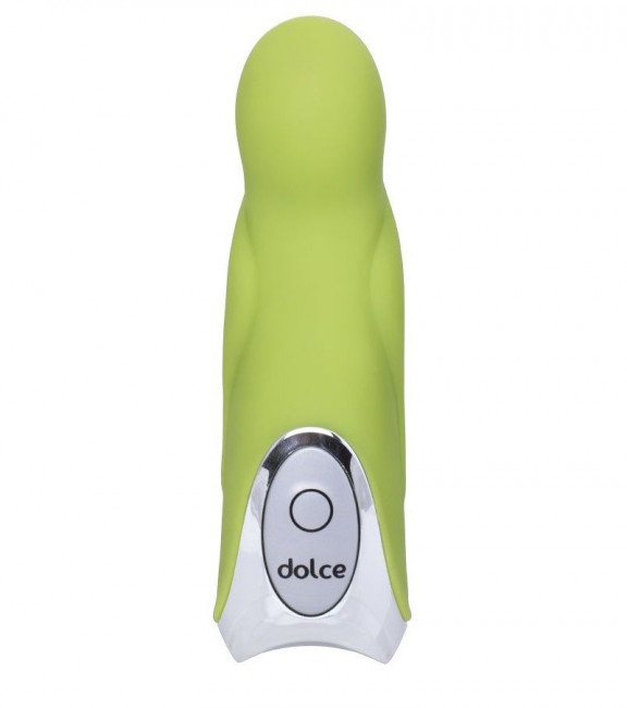 Нежно-зелёный вибратор Dolce Jaxon - 12,5 см. Нежно-зелёный вибратор Dolce Jaxon - 12,5 см.