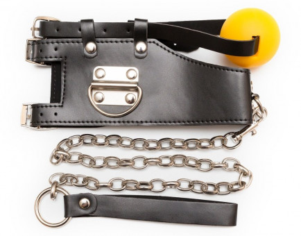 Кляп-шарик с поводком 