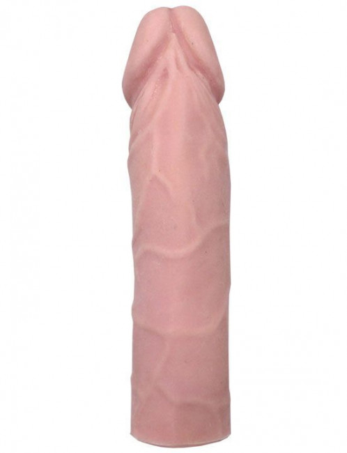 Телесный гнущийся фаллоимитатор из ультраскин - 16,5 см.
