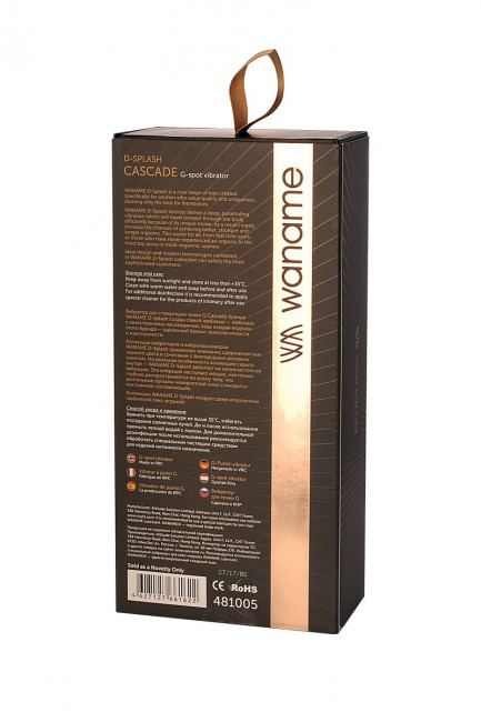 Вибратор WANAME Cascade для стимуляции точки G - 15 см. Вибратор WANAME Cascade для стимуляции точки G - 15 см.