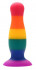 Разноцветная анальная пробка COLOURFUL PLUG - 10,5 см.