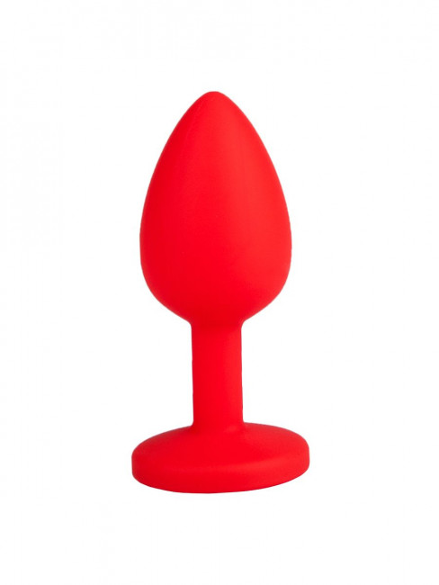 Красная анальная втулка с малиновым кристаллом - 7,3 см. Красная анальная втулка с малиновым кристаллом - 7,3 см.