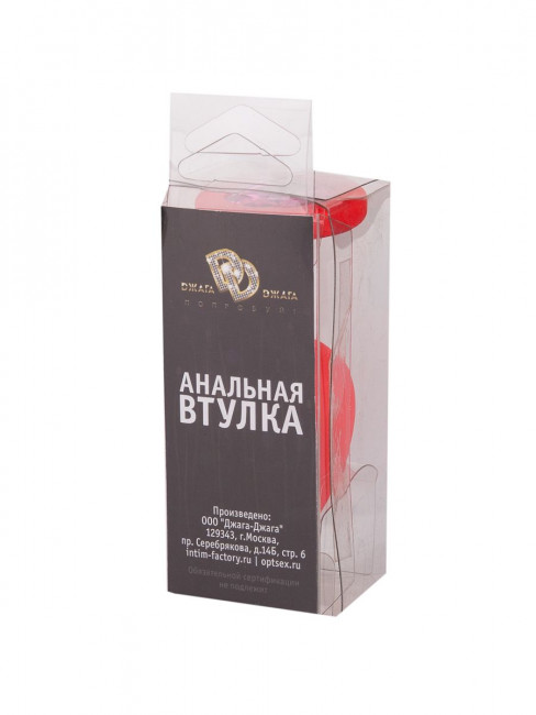 Красная анальная втулка с малиновым кристаллом - 7,3 см. Красная анальная втулка с малиновым кристаллом - 7,3 см.