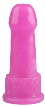 Розовая фантазийная анальная втулка - 15 см.