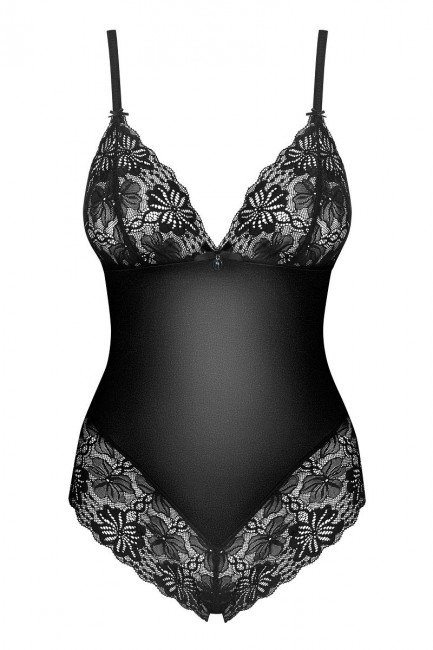 Элегантное боди из стрейч-атласного материала Элегантное боди из стрейч-атласного материала