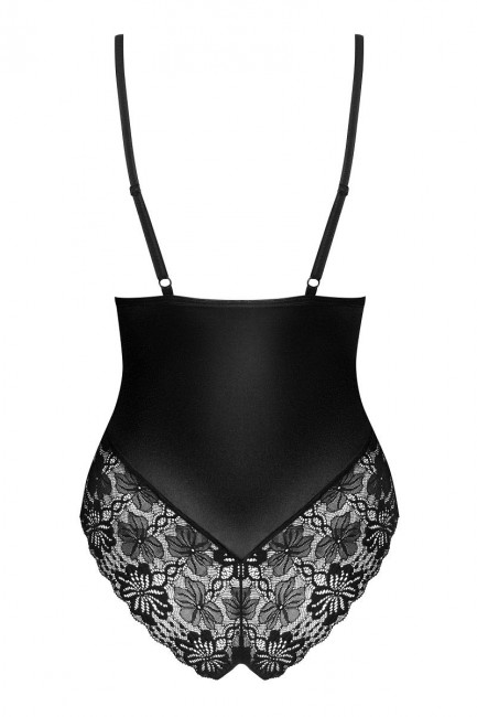 Элегантное боди из стрейч-атласного материала Элегантное боди из стрейч-атласного материала