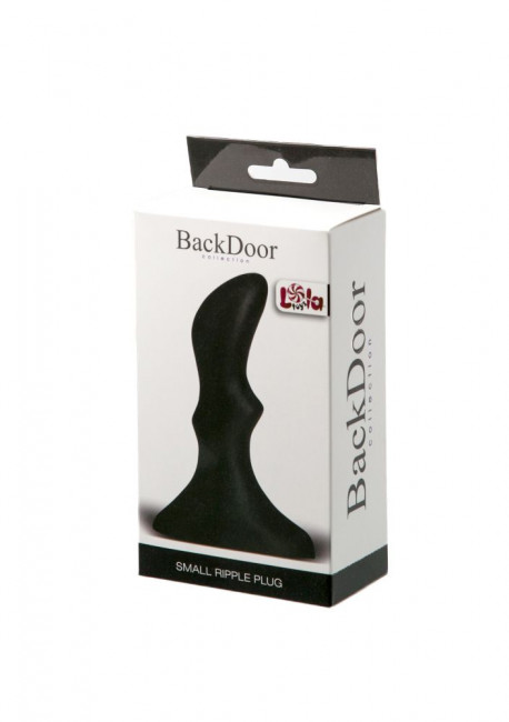 Рифленый черный анальный стимулятор Small ripple plug - 10 см. Рифленый черный анальный стимулятор Small ripple plug - 10 см.