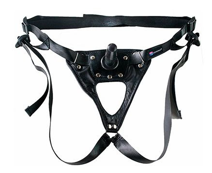 Черный пояс-трусики с насадкой "Soft-Принц" - 17 см. Черный пояс-трусики с насадкой "Soft-Принц" - 17 см.