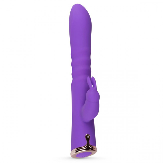 Фиолетовый вибратор-кролик The Queen Thrusting Vibrator - 29 см. Фиолетовый вибратор-кролик The Queen Thrusting Vibrator - 29 см.
