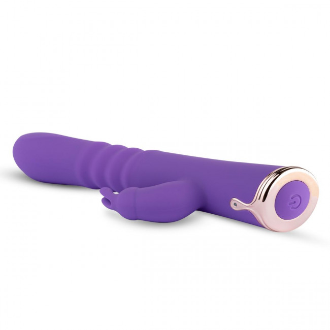 Фиолетовый вибратор-кролик The Queen Thrusting Vibrator - 29 см. Фиолетовый вибратор-кролик The Queen Thrusting Vibrator - 29 см.