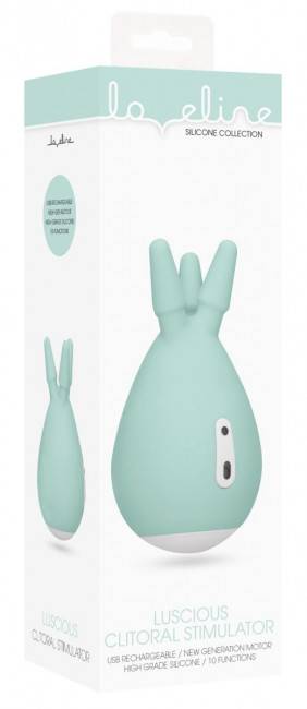 Зеленый клиторальный стимулятор Luscious с тремя отростками Зеленый клиторальный стимулятор Luscious с тремя отростками