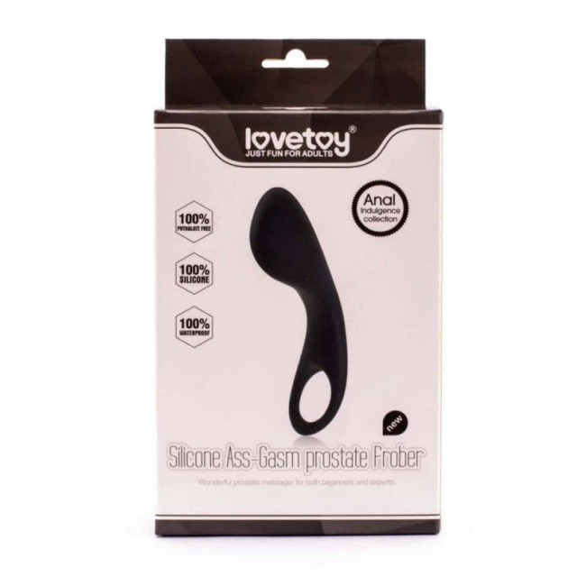 Чёрный стимулятор простаты Ass-Gasm Prostate Prober Чёрный стимулятор простаты Ass-Gasm Prostate Prober