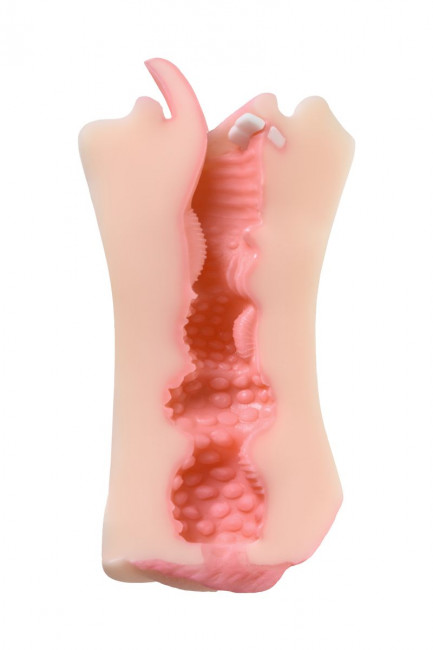 Телесный двусторонний мастурбатор Fruity Tongue - ротик и вагина Телесный двусторонний мастурбатор Fruity Tongue - ротик и вагина