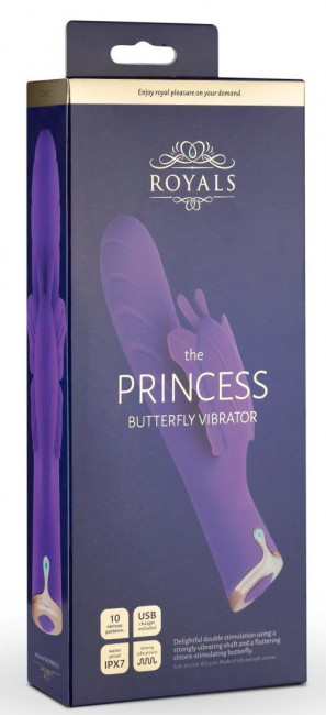 Фиолетовый вибратор-кролик The Princess Butterfly Vibrator - 20,5 см. Фиолетовый вибратор-кролик The Princess Butterfly Vibrator - 20,5 см.