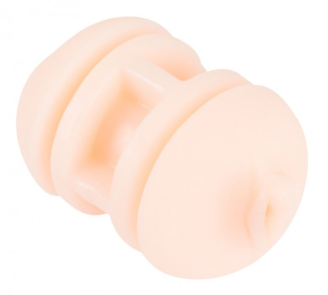 Телесный двусторонний мини-мастурбатор Double Stroker Телесный двусторонний мини-мастурбатор Double Stroker