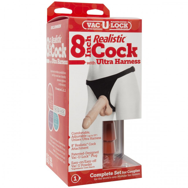 Насадка с трусиками Vac-U-Lock Set 8" Realistic Ultra Harness - 20,6 см. Насадка с трусиками Vac-U-Lock Set 8" Realistic Ultra Harness - 20,6 см.