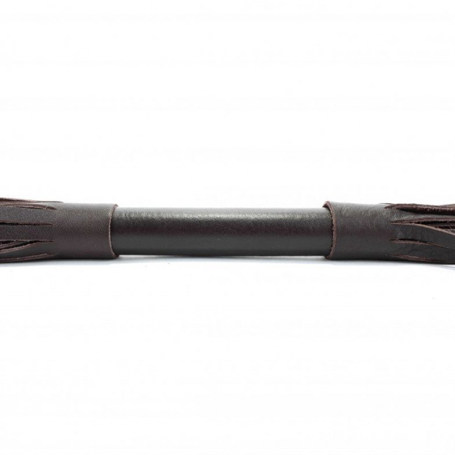 Коричневая кожаная плётка - 56 см.